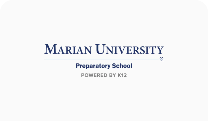 Indiana Choice Scholarship Program image 25 (name K12.com Marian card)