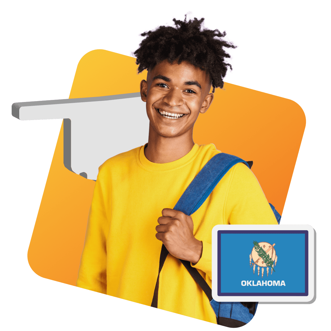 A close-up of an Oklahoma State student