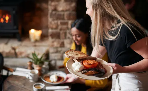 Restaurants & Food/Beverage Services Pathway image 23 (name waitress serving)